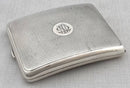 George V Silver Curved Cigarette Case. London 1926 Sampson Mordan & Co. 4.1 troy ounces.