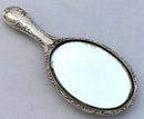 Edwardian Reynolds Angels Silver Hand Mirror. Birmingham 1902 Henry Matthews.