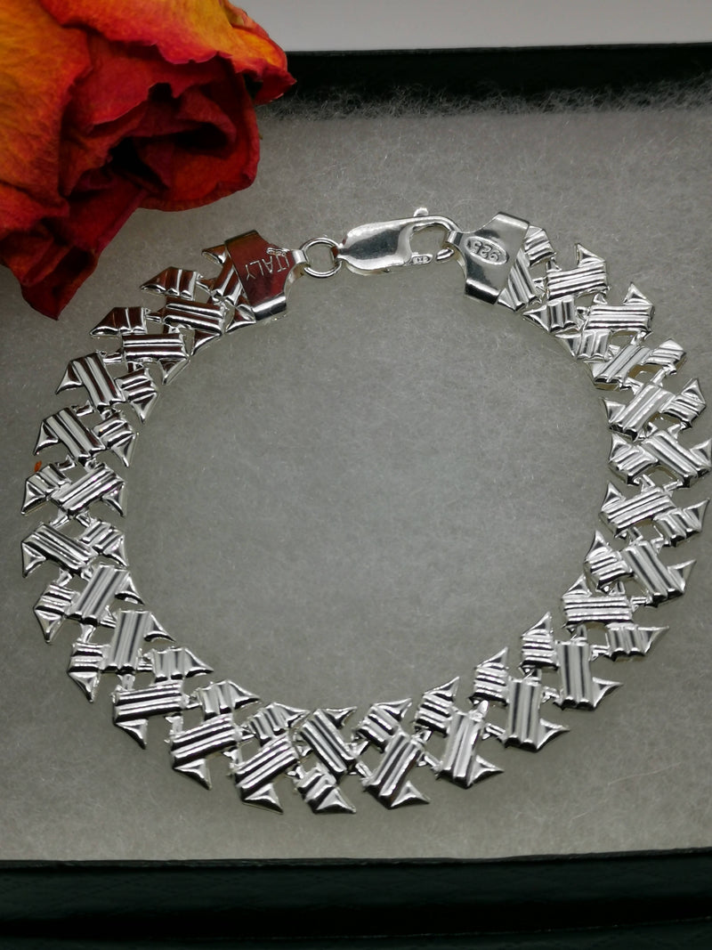 New Limited Edition Italian Sterling Silver Bracelet - 7.5"