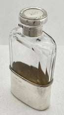Edwardian Silver & Cut Glass Hip Flask. London 1910 Asprey & Co. Ltd.