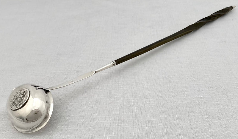 Georgian, George III, Silver Toddy Ladle. 1787 Shilling Inset.