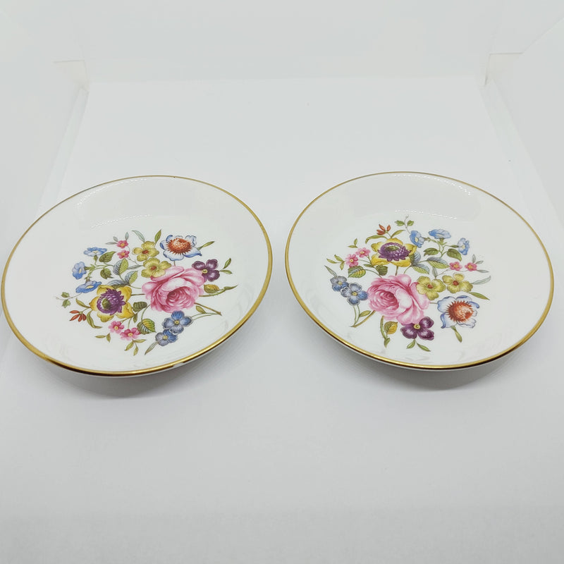 Boxed Pair of Royal Worcester Rose Pattern Pin Dishes