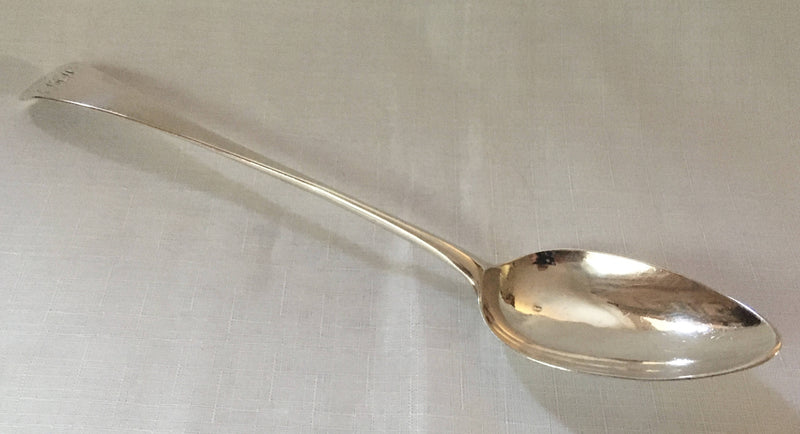 Georgian, George III, silver basting spoon. London 1799 Peter & Ann Bateman. 3 troy ounces.