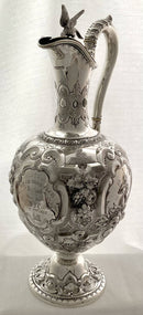 Victorian Silver Claret Jug. Sheffield 1865 Martin Hall & Co. 22.7 troy ounces