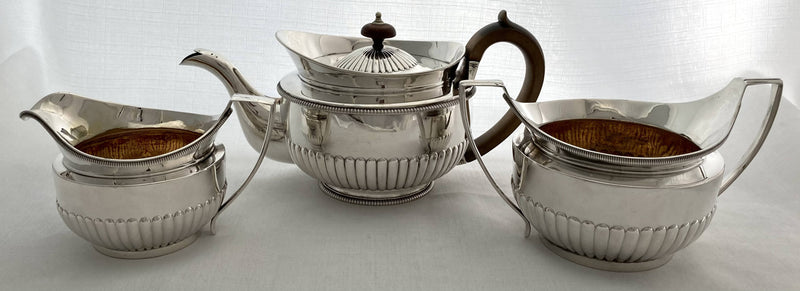 Georgian, George III, Silver Tea Set. London 1805 Richard Cook. 43 troy ounces.