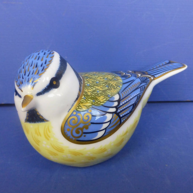 Royal Crown Derby Paperweight - Garden Blue Tit