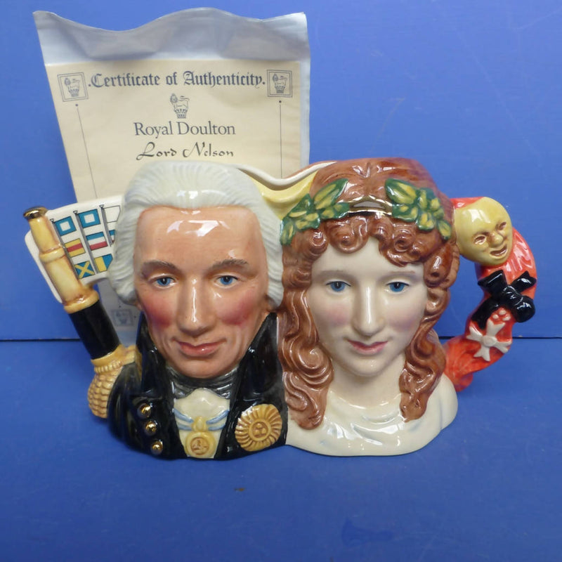 Royal Doulton Limited Edition Double Character Jug Lord Nelson and Lady Hamilton D7092