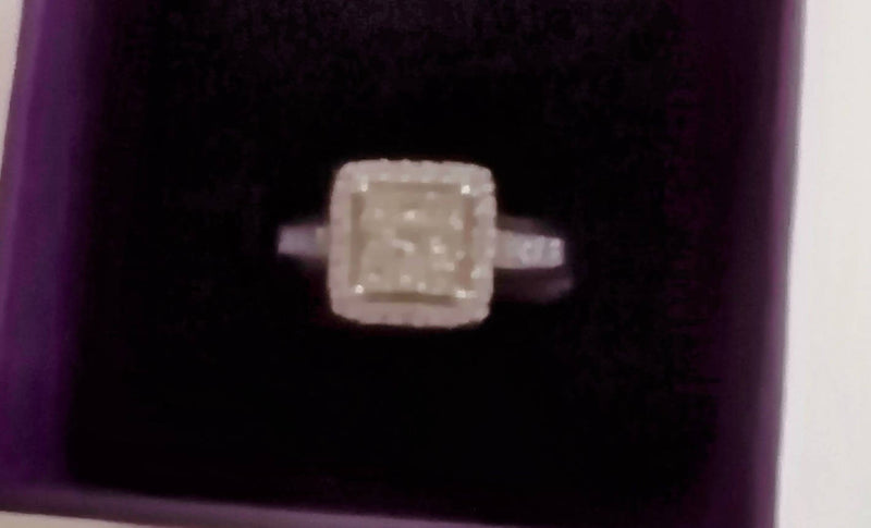 New 14K White Gold Certified Diamond Ring