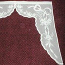 Gustavian -Vintage 1920's Style Pair of White Cotton Lace Swag Curtain Panels - 48 X 45 inches