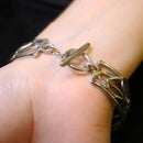 Jake: 9.8carat Orange sapphire silver bracelet