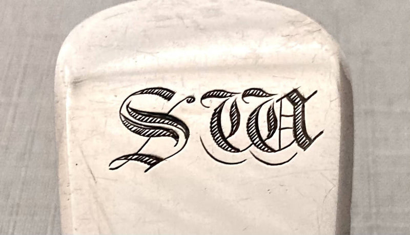 Georgian, George IV, Silver Basting Spoon. London 1822 Solomon Royes. 4.2 troy ounces.