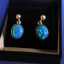 Silver Blue Opalite Drop Earrings