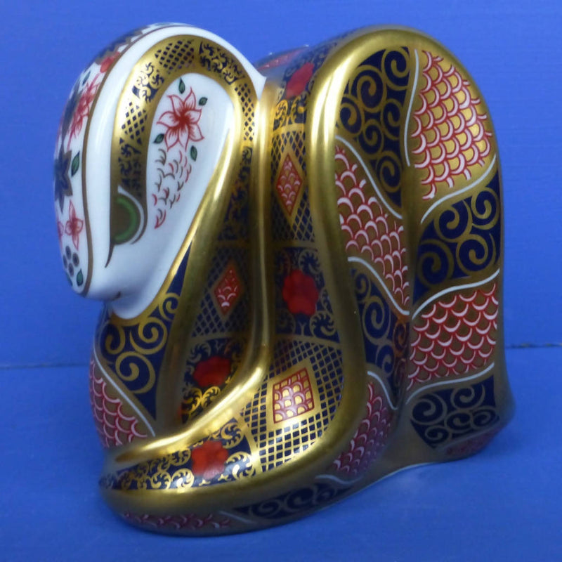Royal Crown Derby Paperweight - Old Imari Snake (Boxed)