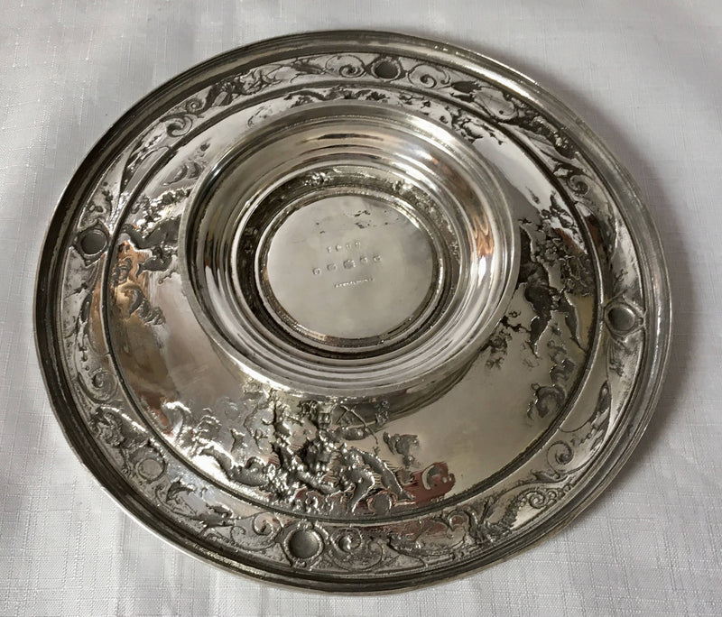 Victorian Neoclassical Silver Plated Inkstand. Elkington, 1876.