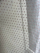Scottish Madras By the Meter Polka Dot in Baby Pink 48” Wide to finish