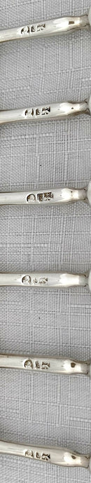 Georgian, George III, Cased Silver and Mother of Pearl Fruit Service for Six, circa 1810.