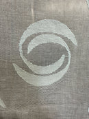 Scottish Madras Panel with Geometric Blue Swirl Design 59” / 43”