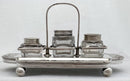 Silver Plate on Copper Inkstand.