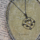 Edwardian Platinum, 18ct Gold, Natural Pearl & Diamond Pendant