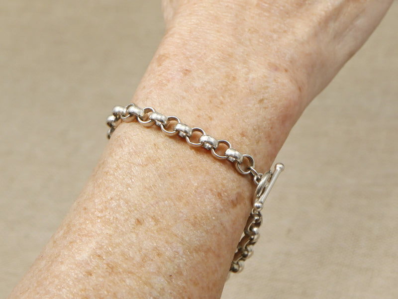 Silver Chunky Belcher Chain Bracelet
