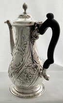 Georgian, George III, Silver Coffee Pot. London 1769 Francis Crump. 15.8 troy ounces.