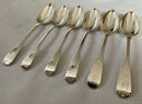 Georgian, George III, Set of Six Silver Dessert Spoons. London 1792 George Smith III & William Fearn. 7.9 troy ounces.