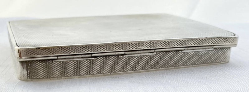 George V Silver Cheroot Case. London 1924 Asprey & Co. Ltd. 4.7 troy ounces.