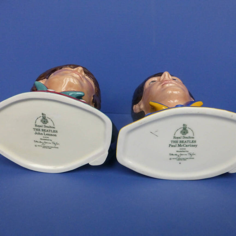 Royal Doulton Medium Character Jugs - Paul McCartney D6724, John Lennon D6725, Ringo Starr D6726 & George Harrison D6727