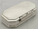 George V Silver Casket. London 1912 Robert Frederick Fox. 7.4 troy ounces.