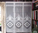 "Victoria" vintage heritage 22”/54” white cotton lace panel