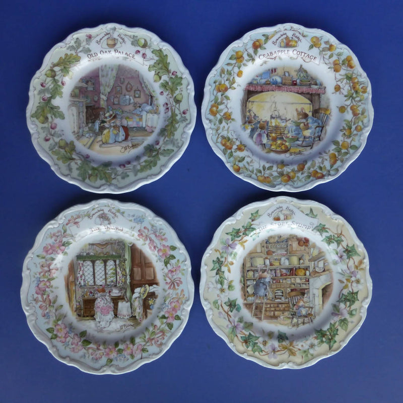 Royal Doulton Brambly Hedge Plates - Homes and Workplaces of The Mice (Set of 4 Plates)