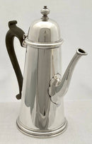 Elizabeth II, Queen Anne Style, Silver Coffee Pot. London 1958 Nayler Brothers. 18 troy ounces.