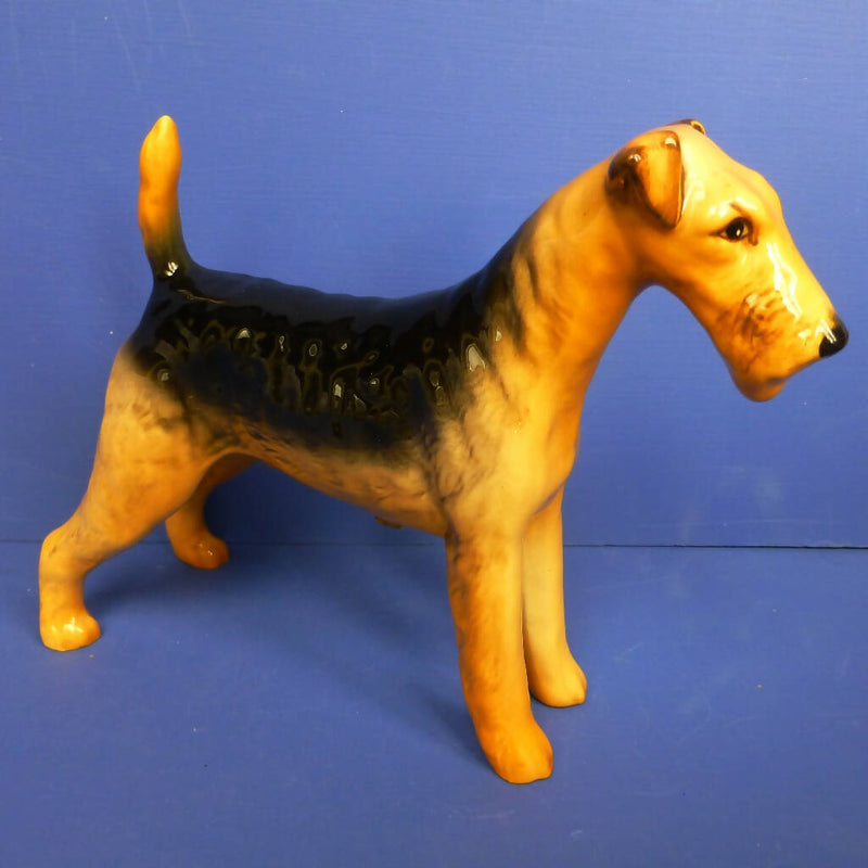 Beswick Airedale Terrier Dog "Cast Iron Monarch" Model No 962