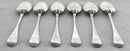 Georgian, George I, Set of Six Hanoverian Pattern Tablespoons. London 1722 James Morson. 12.9 troy ounces.