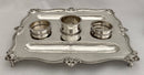 Georgian, George III, Silver Inkstand. Marital Arms of Smyth & Ibbetson. London 1813 Solomon Hougham. 36 troy ounces.