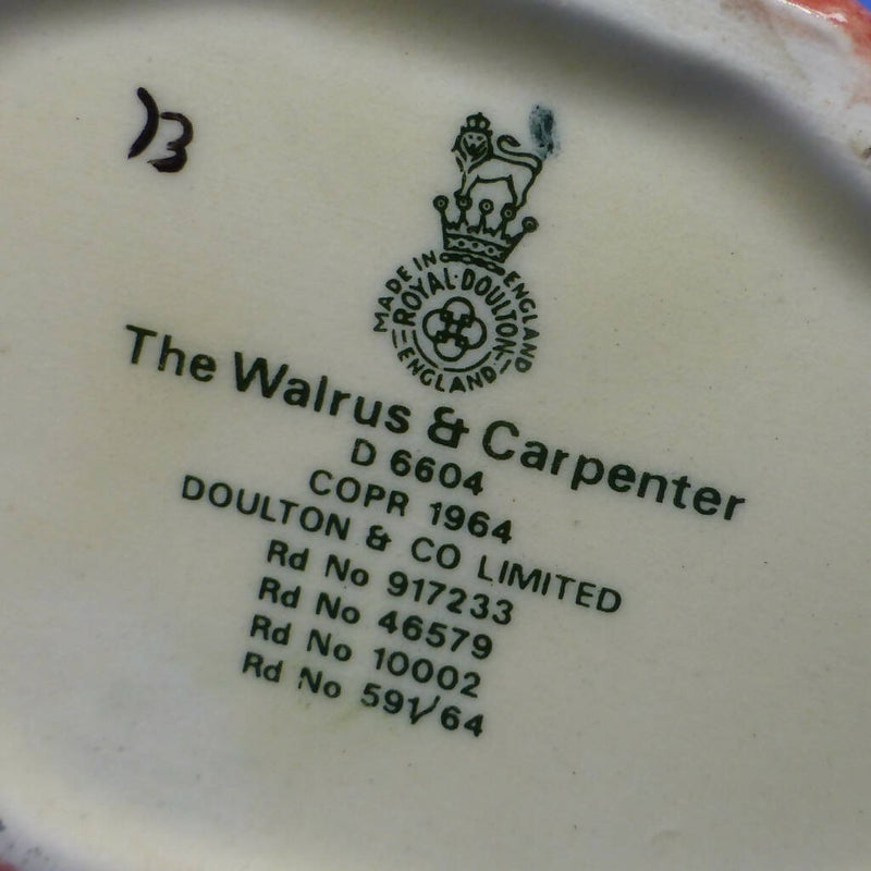 Royal Doulton Small Character Jug - The Walrus & Carpenter D6604