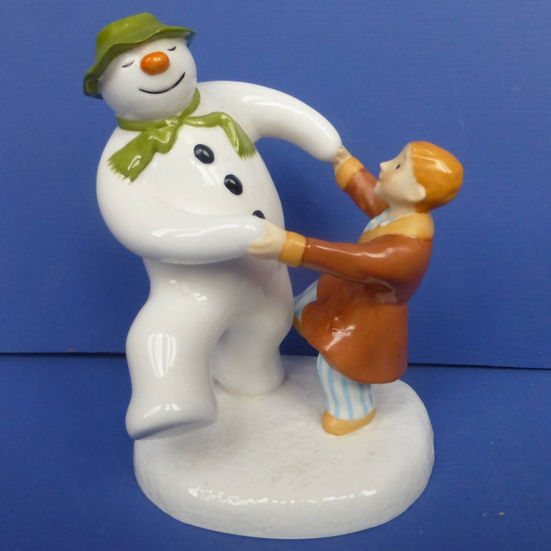 Coalport Snowman Figurine - Dancing At The Party