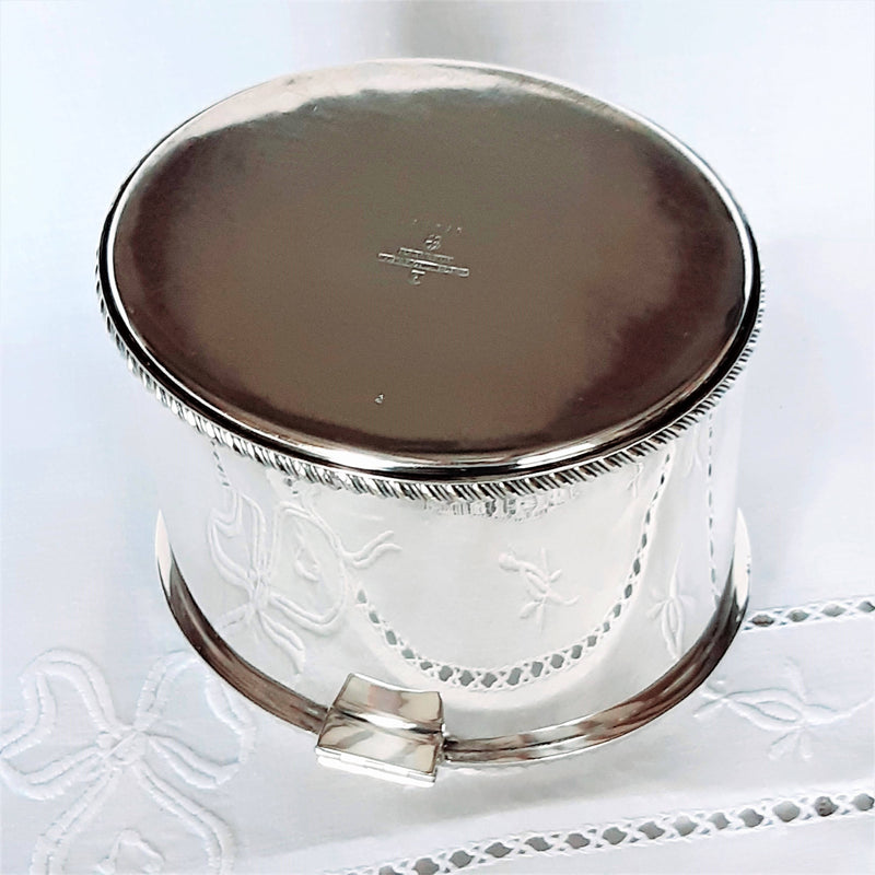 1938 Elkington & Co Silver Plate Tea Caddy