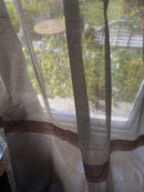 Beautiful Cotton Madras contemporary Style brown madras Curtain Panelling 168/225cms