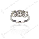 Certified 18ct White Gold Diamond 3.35cts Three Stone Ring