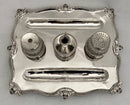 Georgian, George III, Silver Inkstand. Marital Arms of Smyth & Ibbetson. London 1813 Solomon Hougham. 36 troy ounces.