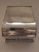 Georgian, Sheffield Plated crested inkstand raised on four bun feet. Circa 1820 - 1830.