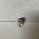 Art Deco style silver and CZ ring