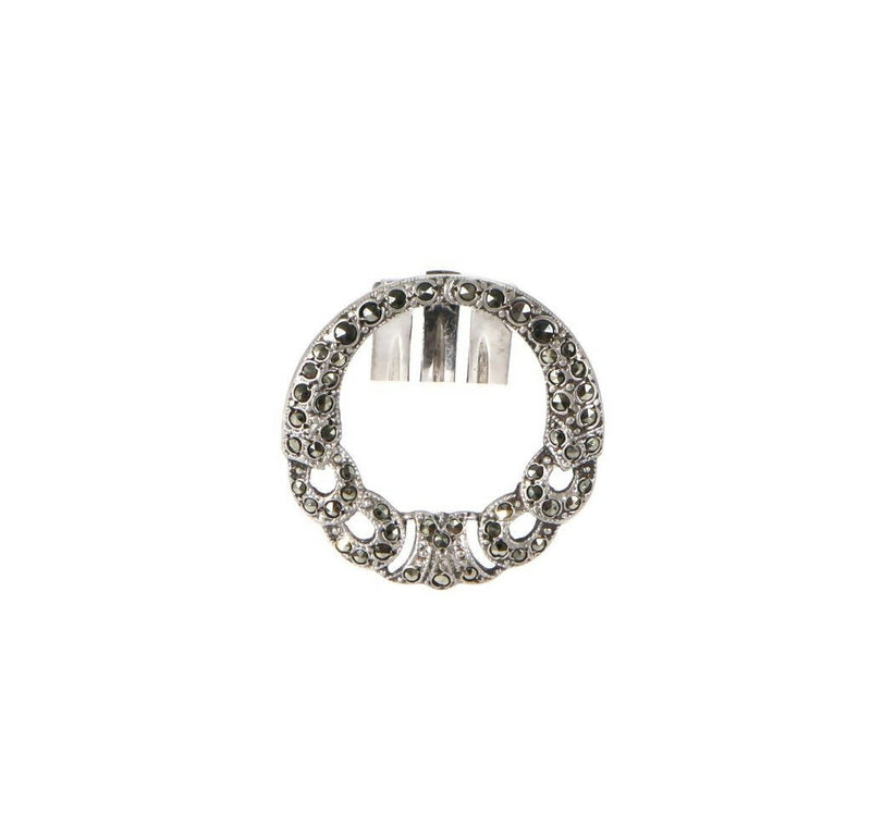 Art Deco Silver & Marcasite Dress Clip