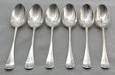 Georgian, George I, Set of Six Hanoverian Pattern Tablespoons. London 1722 James Morson. 12.9 troy ounces.