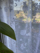 Vintage nursery design Cotton Lace Curtain Panelling to finish - 68 x 40Inches