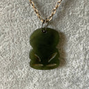 Vintage NZ nephrite tiki pendant