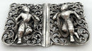 Late 19th Century Burmese White Metal Figural Relief Buckle.
