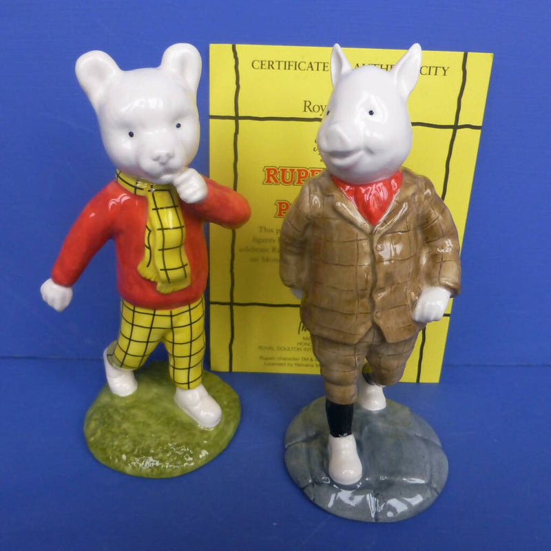 Beswick Limited Edition Rupert The Bear Figurine and Podgy Pig