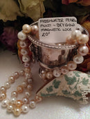 New 9K Yellow Gold Multi Colour Freshwater Pearl Necklace (Size 20) with Magnetic Lock - New and Boxed